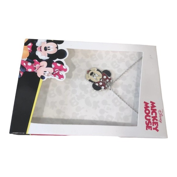 Disney Minnie Mouse Necklace Enamel Pendant or Craft Charm Accent - Picture 2 of 4